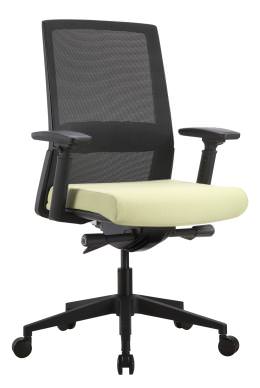 Mesh Back Task Chair with Green Seat Cover - Moderno Compito Series
