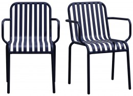Modern Metal Armchair - Set of 2