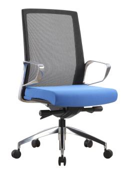 Executive Task Chair with Blue Seat Cover - Moderno Classico Series