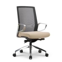 Executive Task Chair with Tan Seat Cover - Moderno Classico