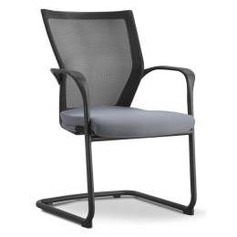 Stacking Guest Chair with Gray Seat Cover - Concepto Series