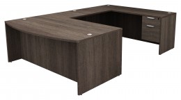 Bow Front U Shaped Desk