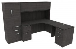 L Shaped Desk with Hutch