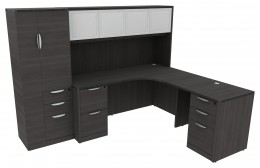4 Person Desk with Divider Panels