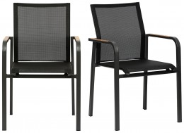 Modern Industrial Outdoor Armchair - Set of 2