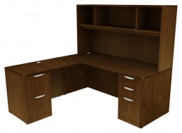 L Shaped Desk with Hutch