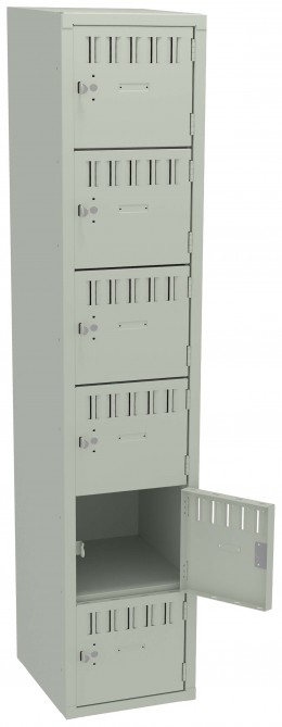 Six Large Box Lockers 