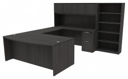 U-Shaped Desk with Hutch