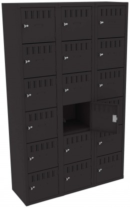 Eighteen Large Box Lockers 