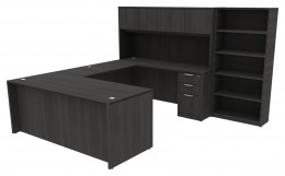 U-Shaped Desk with Hutch