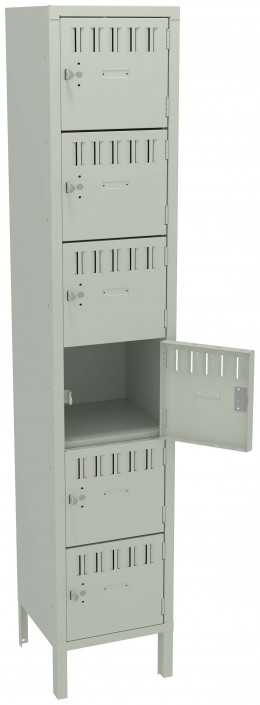 Six Large Box Lockers with Legs