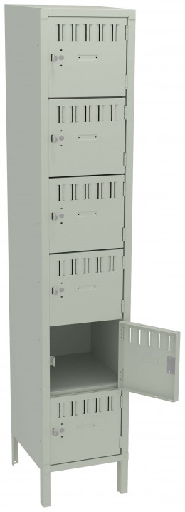 Six Large Box Lockers with Legs