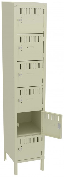 Six Large Box Lockers with Legs
