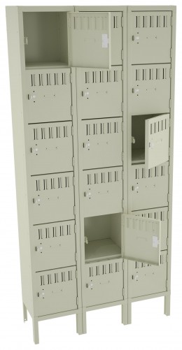 Eighteen Box Lockers with Legs
