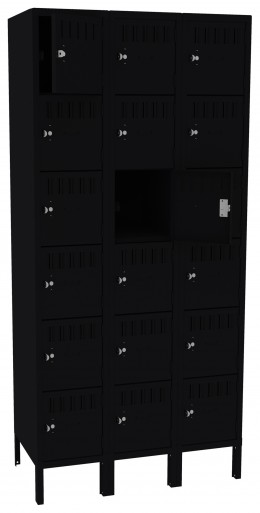 Eighteen Box Lockers with Legs