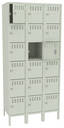 Eighteen Box Lockers with Legs