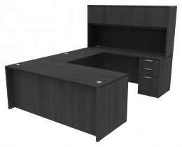 2 Person Reception Desk with Glass Transaction Counter