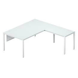 L Shaped Desk with Glass Top - Sling Series
