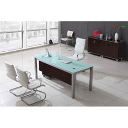 Rectangular Desk with Glass Top - Sling Series