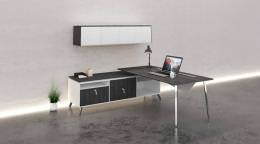 Modern L Shaped Desk with Storage - OneSuite Series