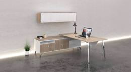 Modern L Shaped Desk with Storage - OneSuite