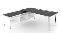 Modern L Shaped Desk with Side Storage - OneSuite Series