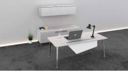 Modern Rectangular Desk with Storage - OneSuite