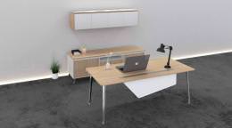 Modern Rectangular Desk with Storage - OneSuite Series