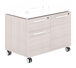 Rolling Storage Cabinet and Drawers Combo Unit - Potenza