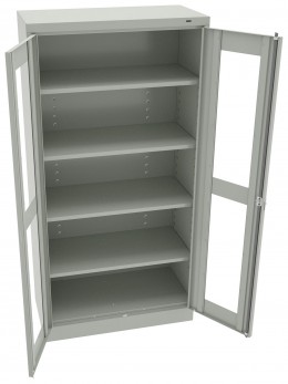 Storage Cabinet with See Through Doors