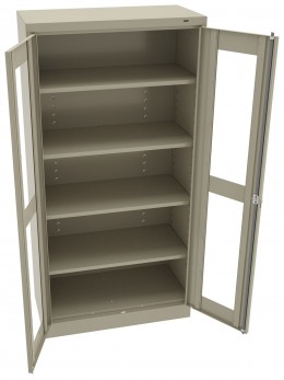 Storage Cabinet with See Through Doors