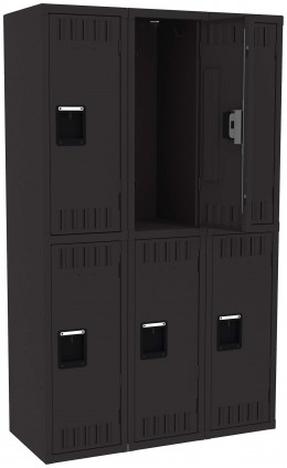 Three Double-Tier Lockers