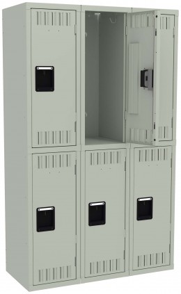Three Double-Tier Lockers