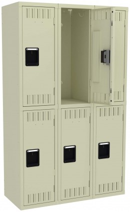 Three Double-Tier Lockers