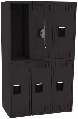 Three Double-Tier Lockers