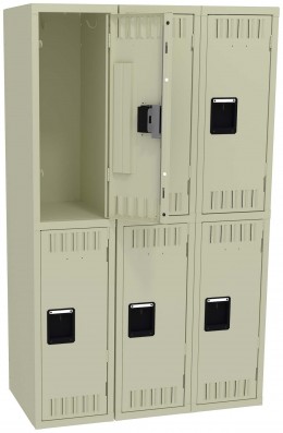 Three Double-Tier Lockers