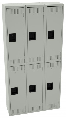 Three Double-Tier Lockers
