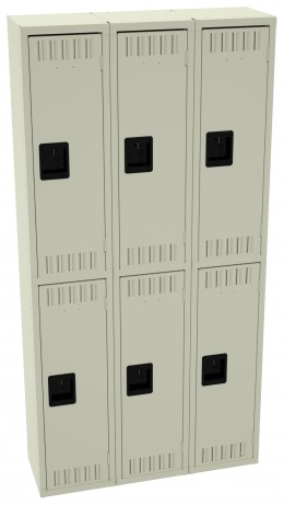 Three Double-Tier Lockers