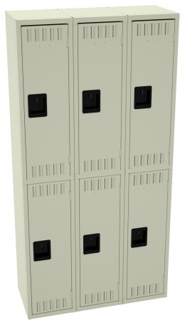 Three Double-Tier Lockers