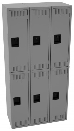 Three Double-Tier Lockers
