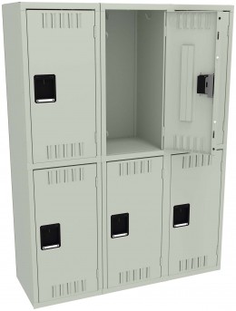 Three Double-Tier Lockers