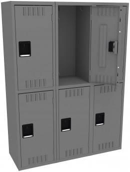 Three Double-Tier Lockers