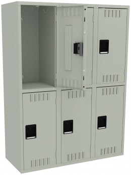 Three Double-Tier Lockers