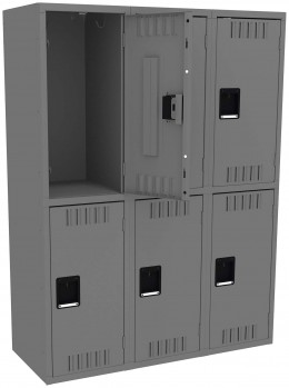 Three Double-Tier Lockers