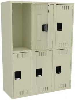 Three Double-Tier Lockers