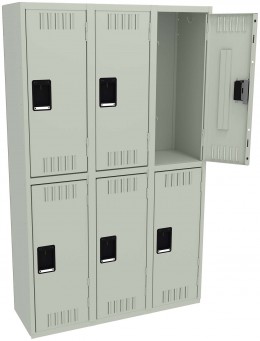 Three Double-Tier Lockers