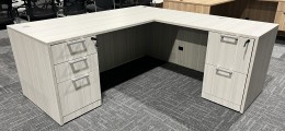 L Shaped Desk with Pedestal Storage