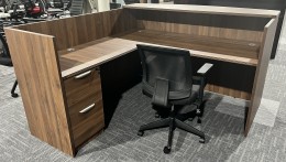 L-Shape Reception Desk with Counter