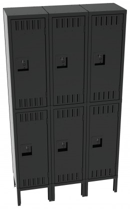 Three Double-Tier Lockers with Legs