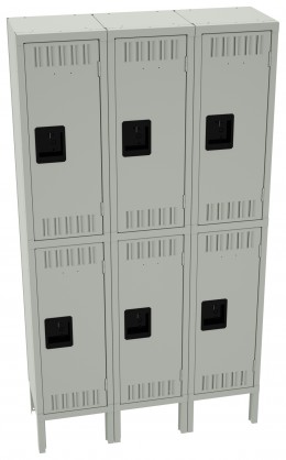 Three Double-Tier Lockers with Legs